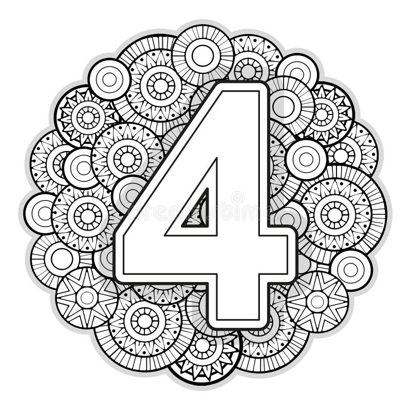 Number mandala stock illustrations â number mandala stock illustrations vectors clipart