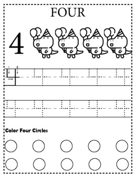 Number tracing worksheet by owl school studio tpt