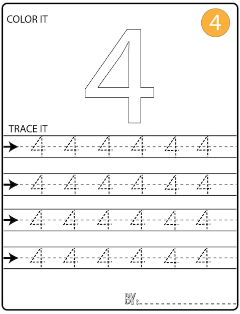 Premium vector handwriting numbers tracing pages for writing numbers learning numbers numbers tracing worksheet