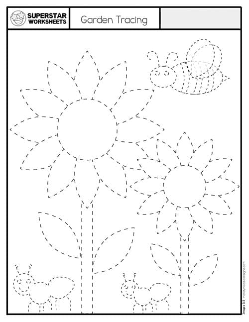 Preschool tracing worksheets