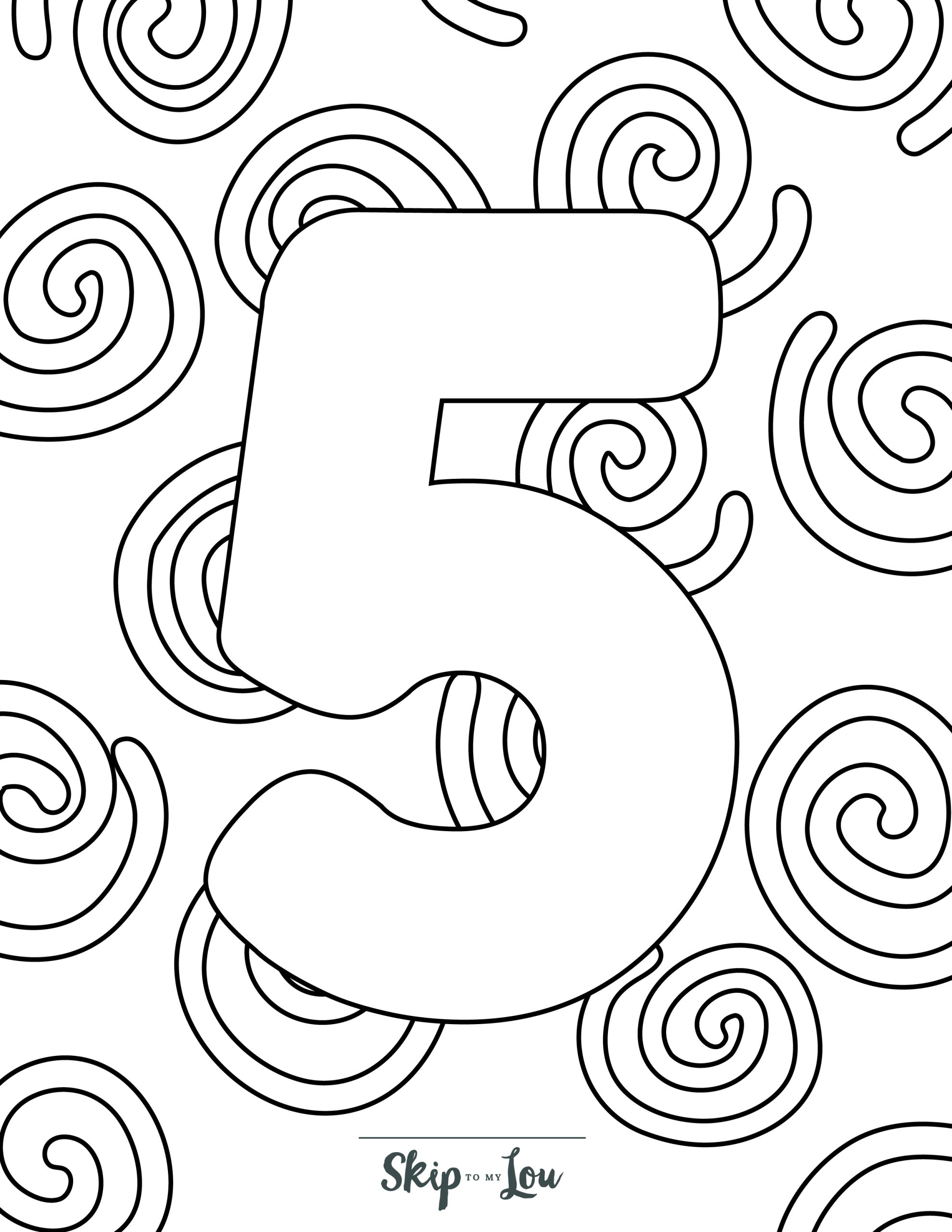 Number coloring pages