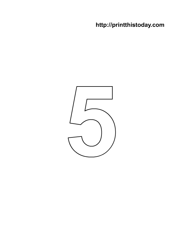 Number coloring pages