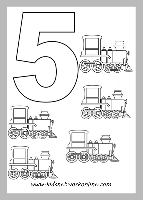 Numbers coloring pages