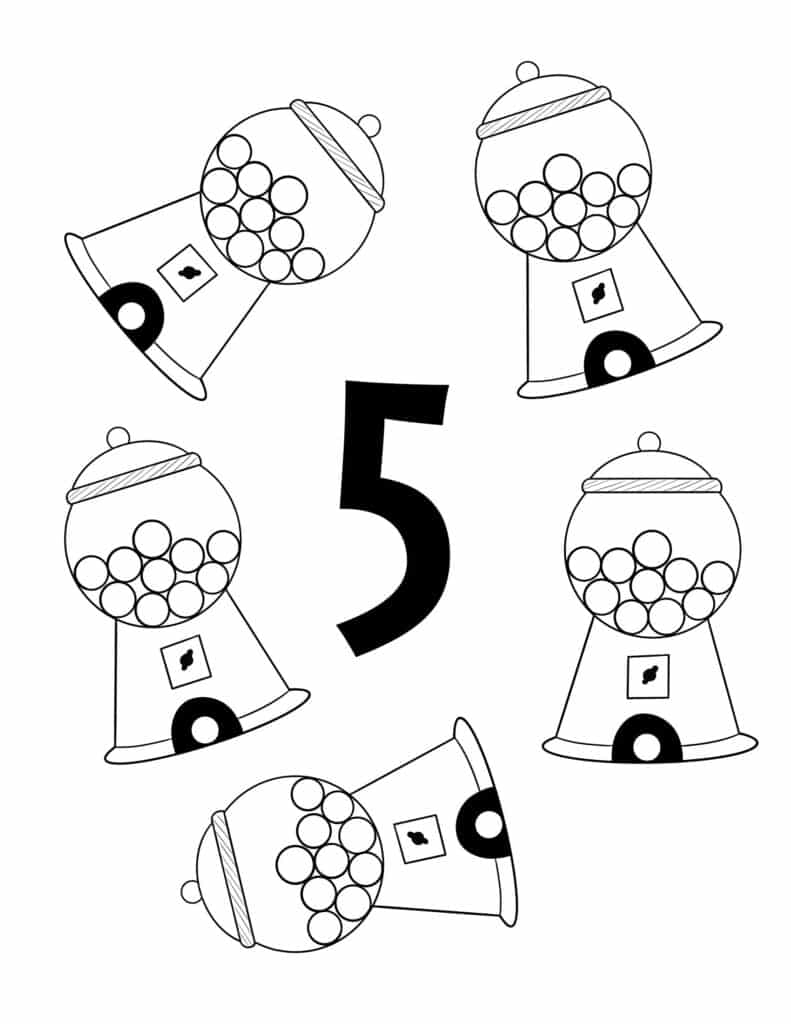 Free number worksheets for preschool â the hollydog blog