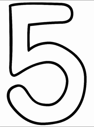 Numbers coloring page