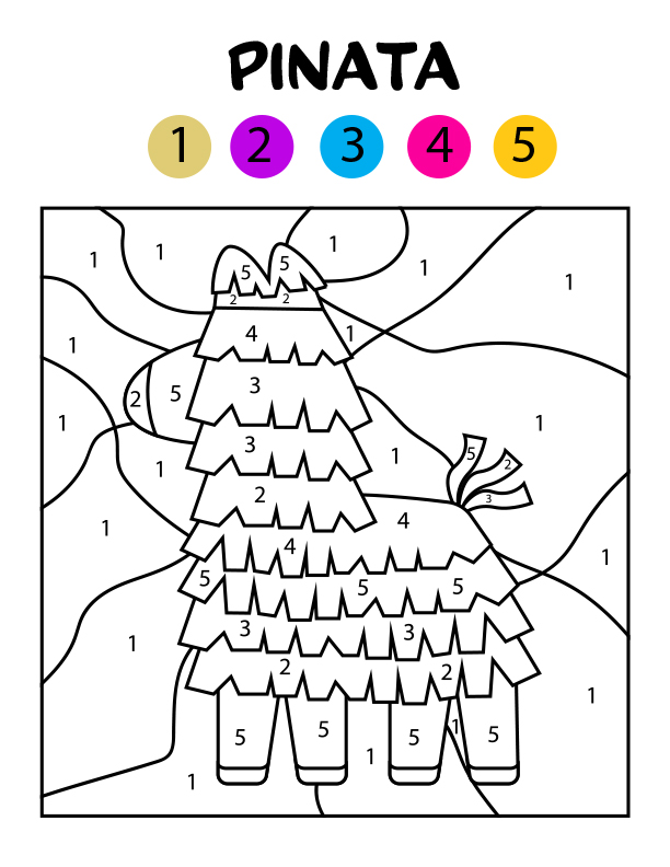 Cinco de mayo coloring pages color by number cinco de mayo activity made by teachers