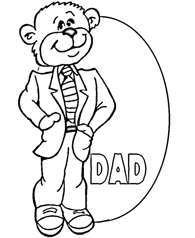 Fathers day coloring pages