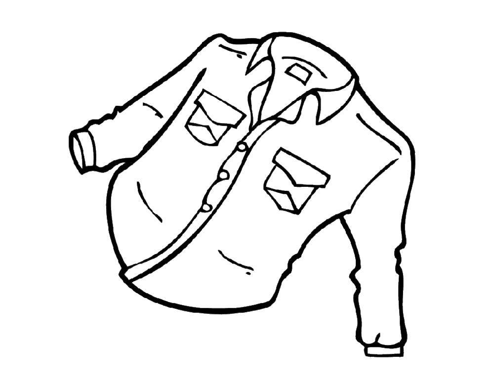 Online coloring pages coloring page shirt clothing download print coloring page