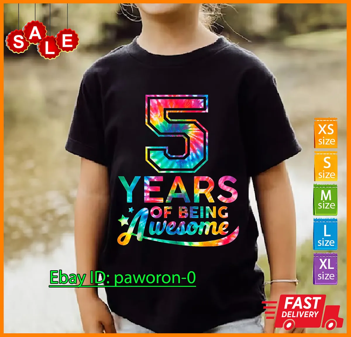 New limited year of being awesome years old th birthday tie dye t