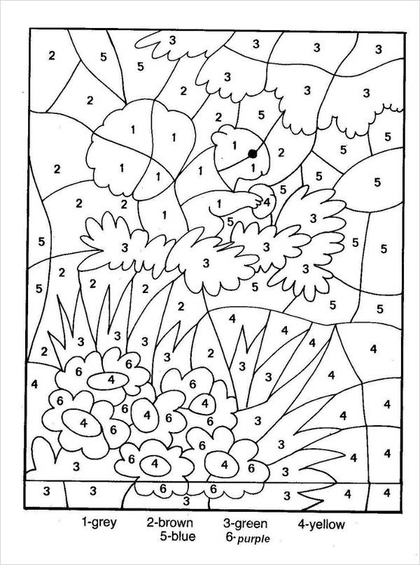 Number coloring pages