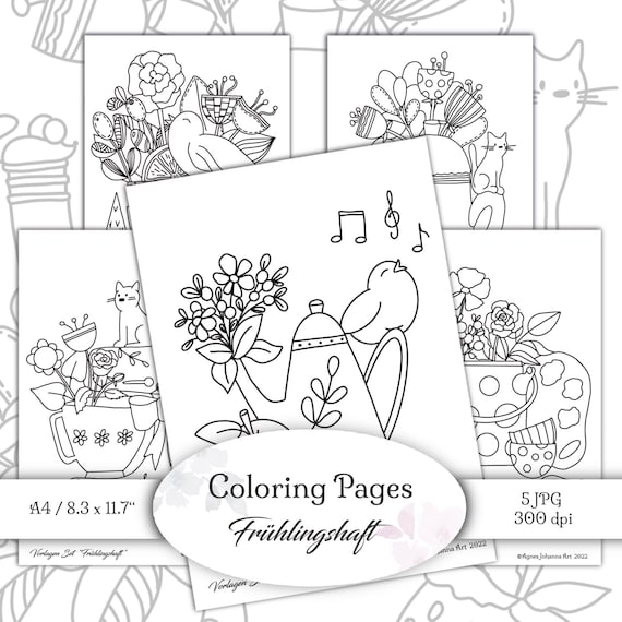 Buy coloring pages templates for coloring cute hand