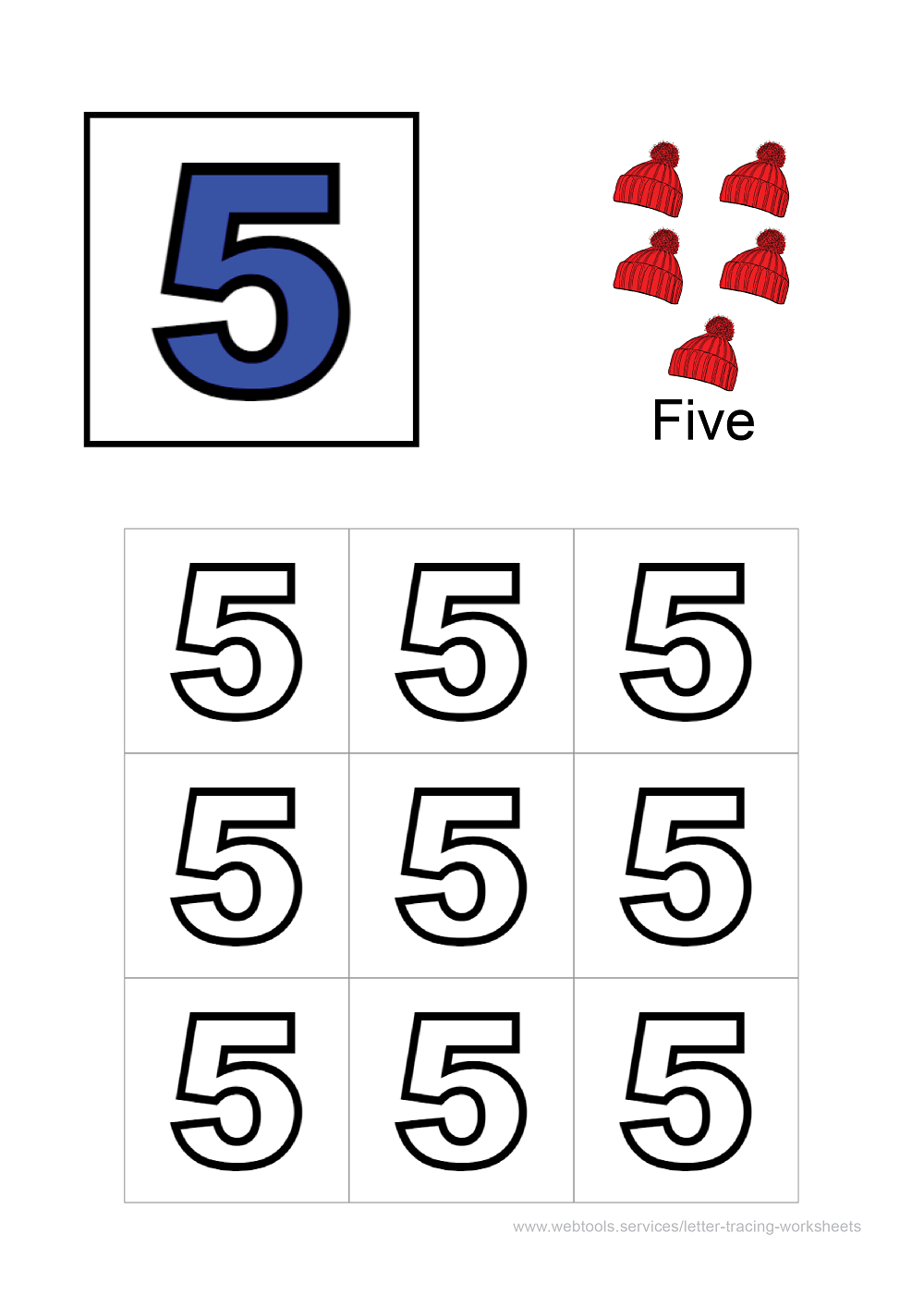 Number coloring sheet