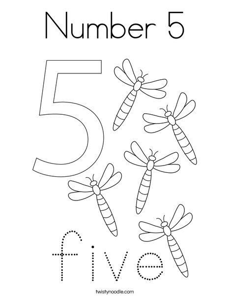 Number coloring page