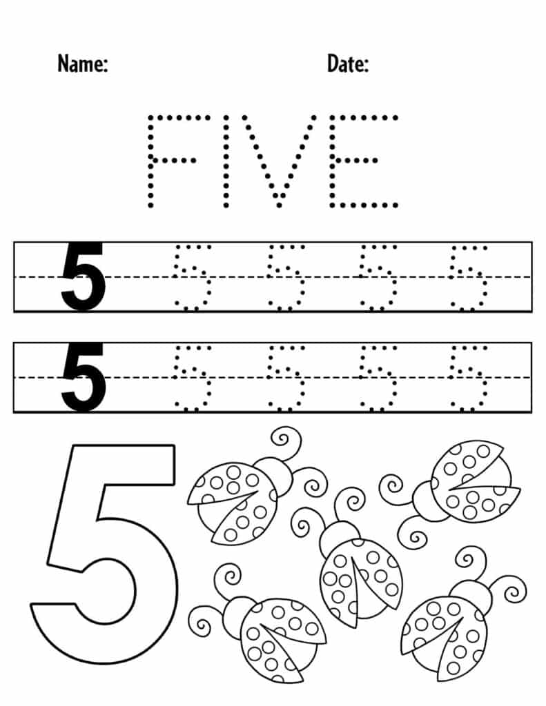 Free number worksheets for preschool â the hollydog blog