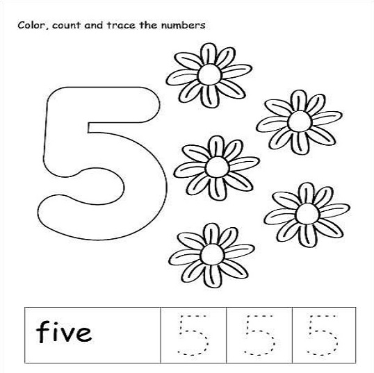 Number coloring pages