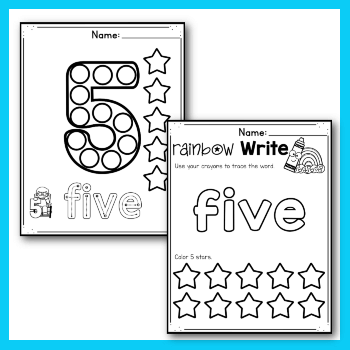 Number worksheets number