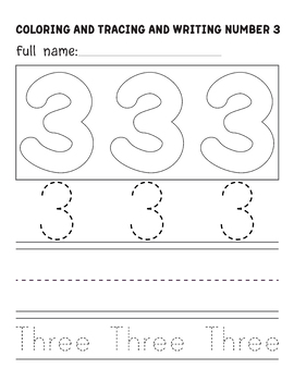 Numbers from to worksheets coloring and tracing and writing numbers