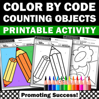 Color by number counting to kindergarten math coloring pages morning work