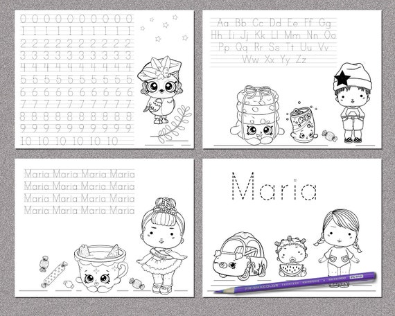 Personalized coloring pages rd th th th kindergarten coloring dolls learn to write paper handwriting letter writing kids worksheet