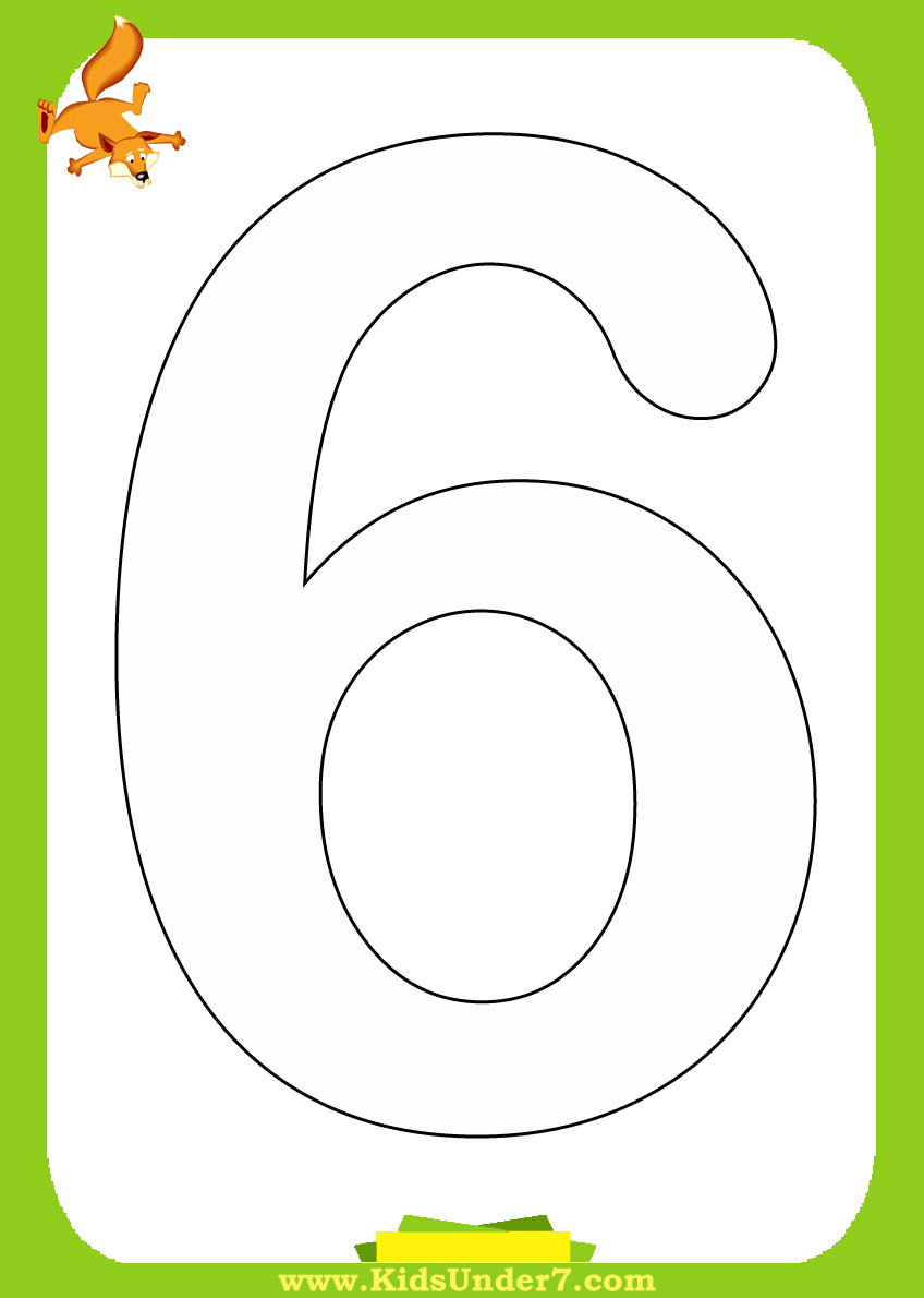 Kids under number coloring pages