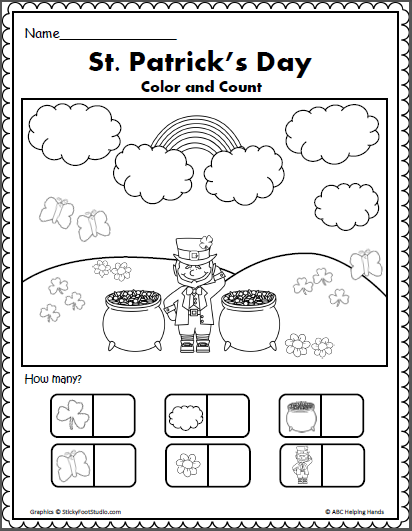 St patricks day counting made by teachers