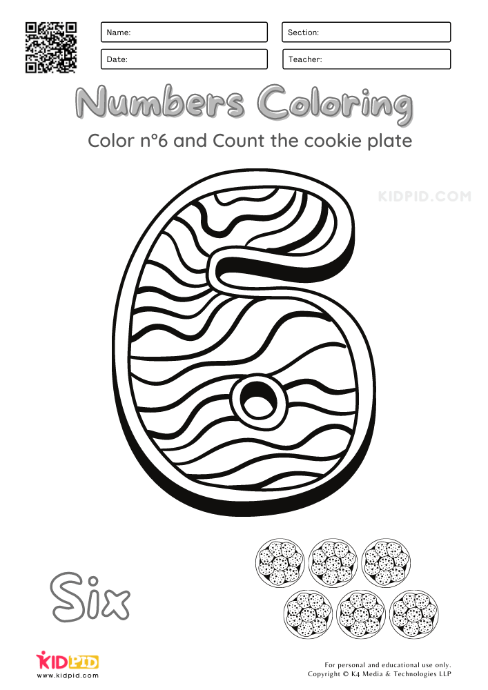 Numbers coloring worksheets for kids