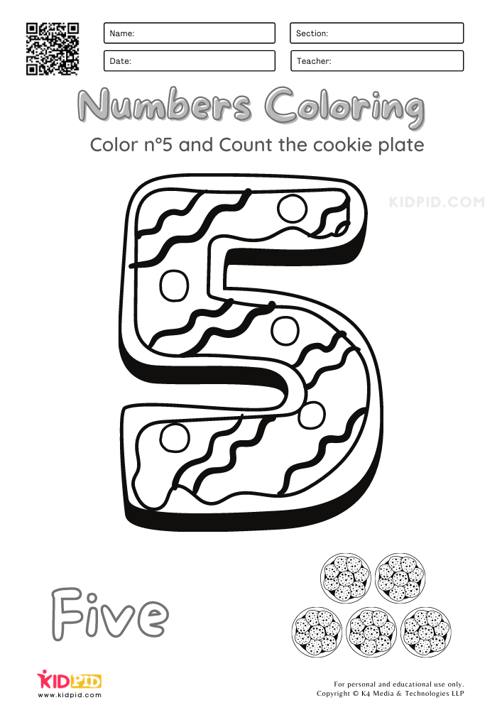 Numbers coloring worksheets for kids