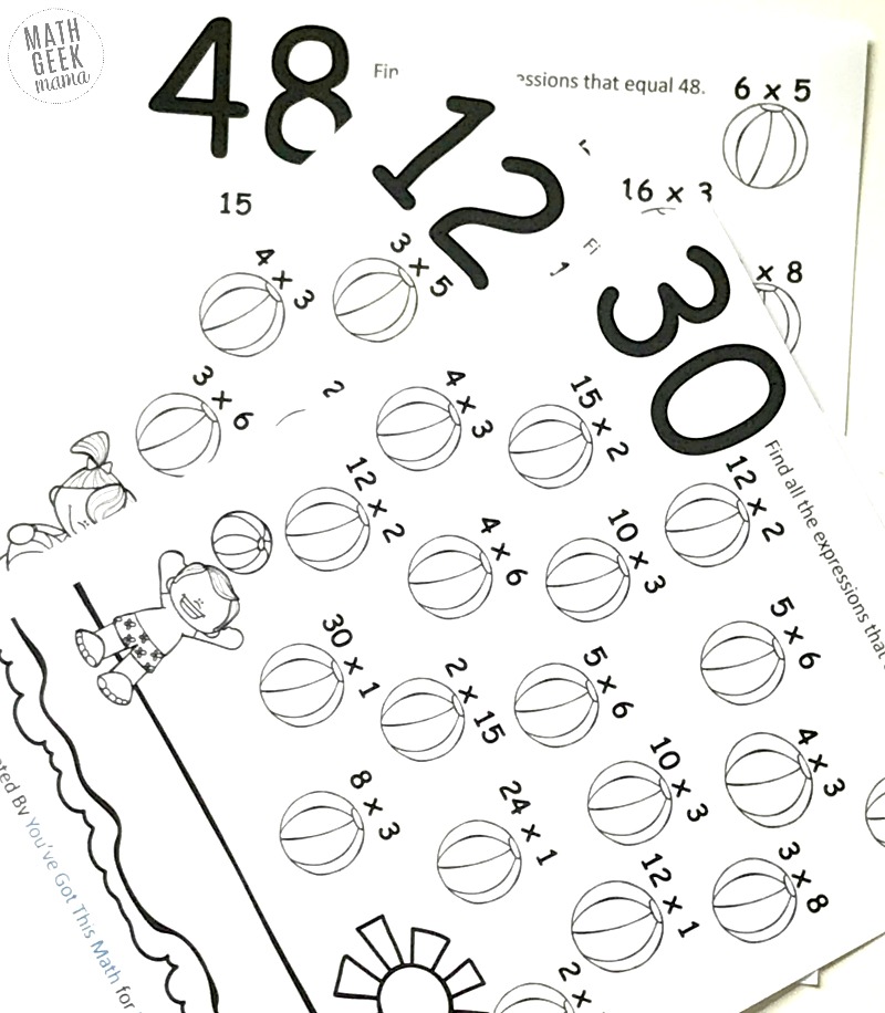 Multiplication coloring pages easy practice for kids free