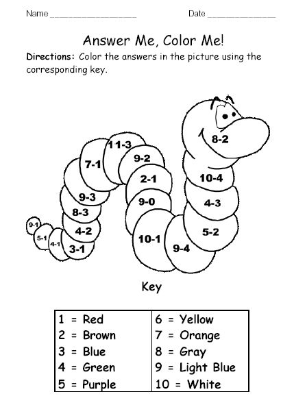 Color by number math fun worksheets for kids kids math worksheets math coloring