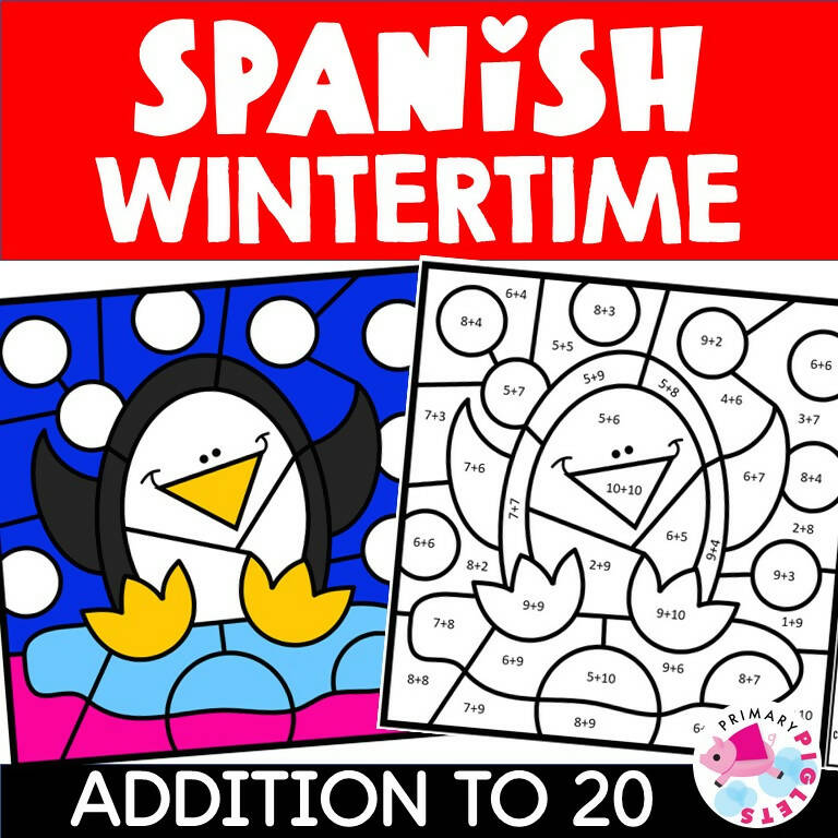 All year spanish subtraction color by number addition color by code ad â bilingual marketplace