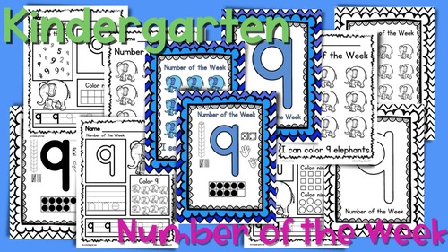 Math morning work number sense worksheets number of the week practice pk