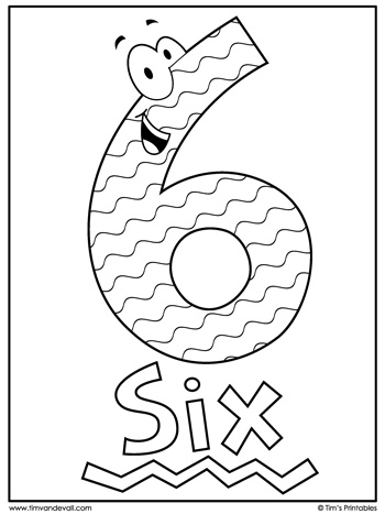 Number coloring pages â tims printables