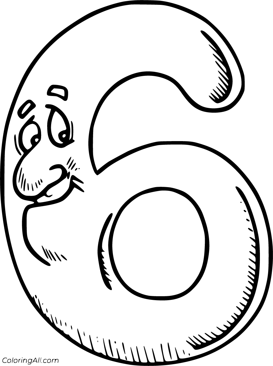 Number coloring pages