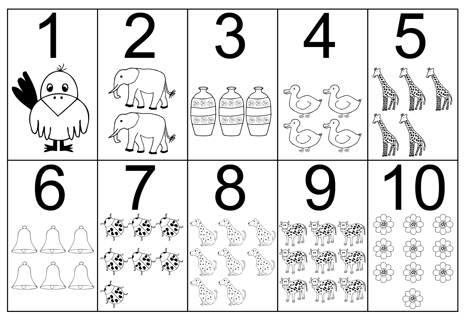 Free printable number coloring pages for kids