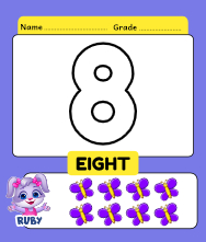 Number coloring sheet color number printable worksheet