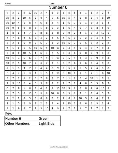 Number coloring page