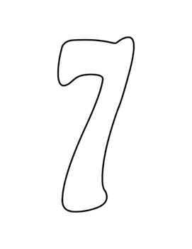 Numbers coloring page for kids