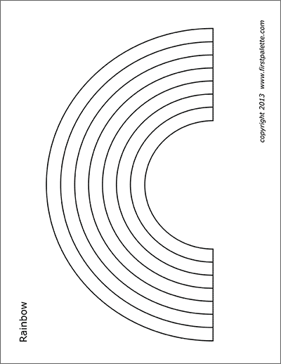 Rainbow free printable templates coloring pages