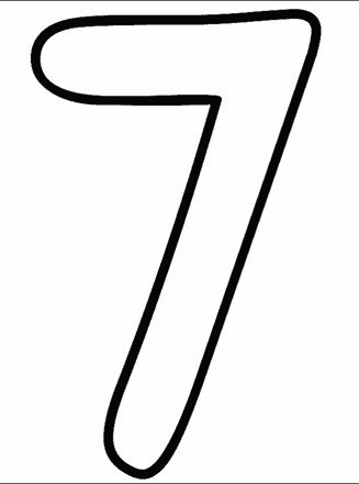 Numbers coloring page