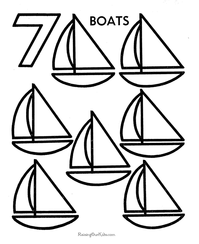 Number boats preschool number worksheets