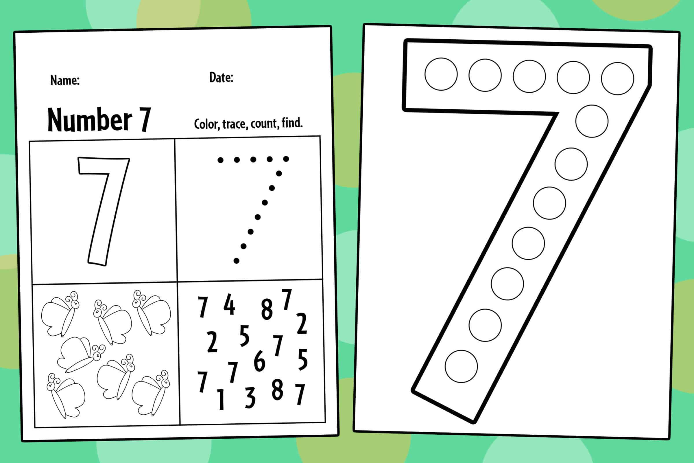 Free number worksheets for preschool â the hollydog blog