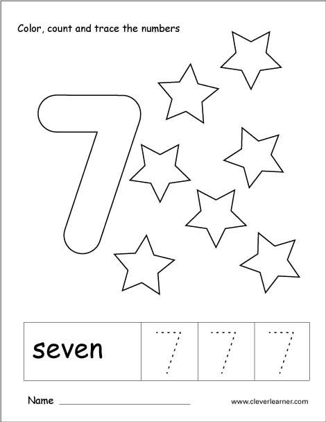 Number tracing and colouring worksheet for kindergarten numbers preschool tracing worksheets preschool worksheets