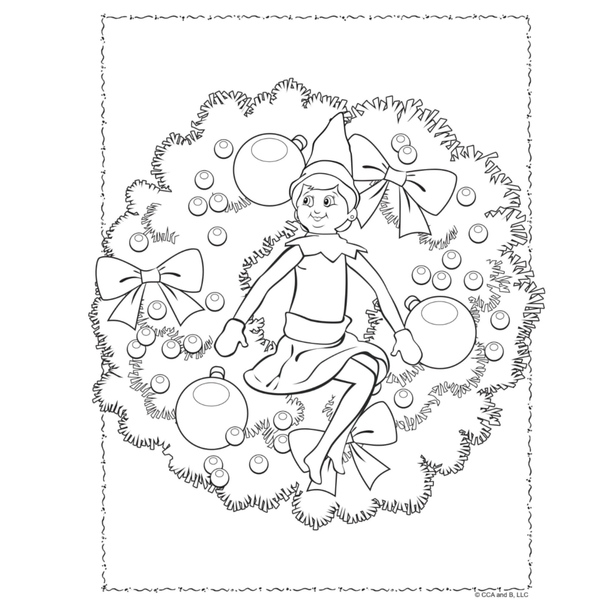 The elf on the shelf bubble sticker louring book