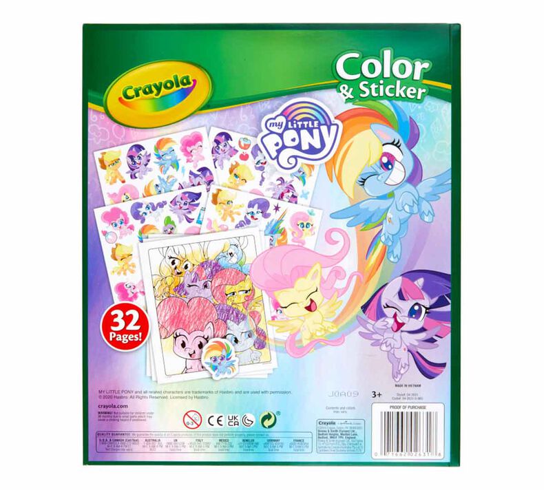 My little pony color and sticker book