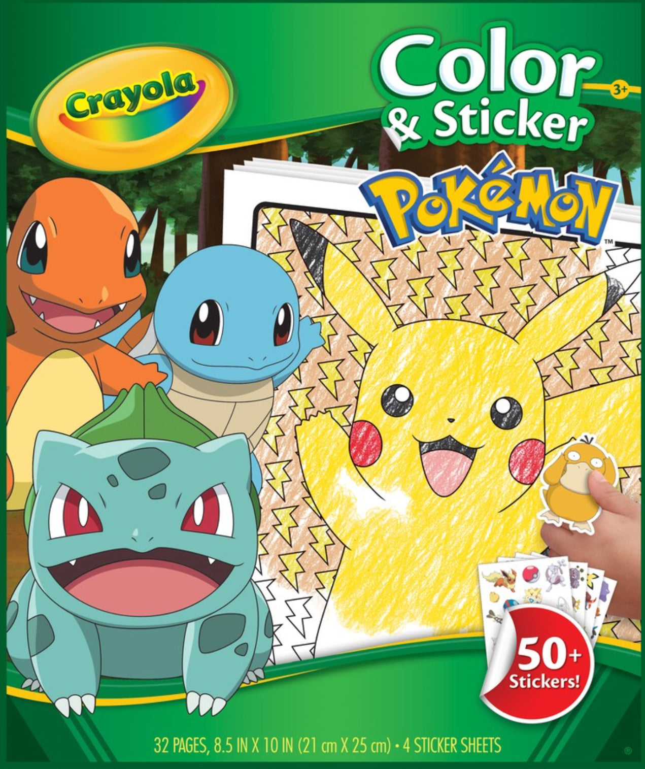 Crayola color sticker book pokemon â toyworld bendigo