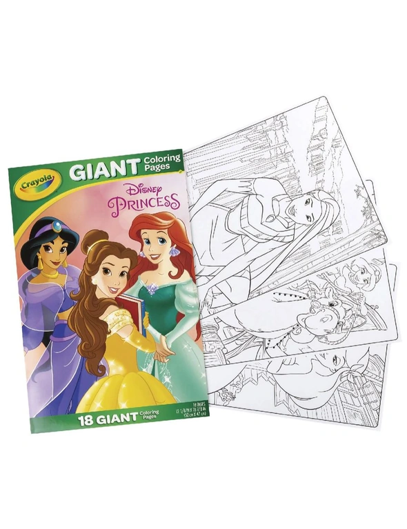 Crayola giant pg disney princess colouring pages pg coloursticker book w lane