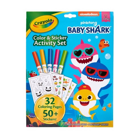 Crayola baby shark color sticker activity set