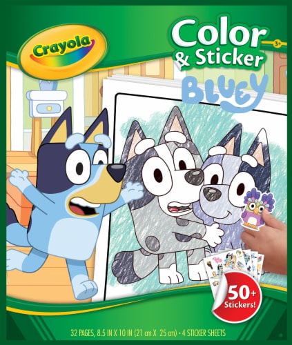 Crayola bluey color sticker coloring book ct