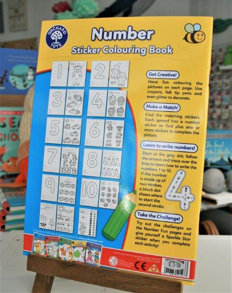 Number louring and sticker book