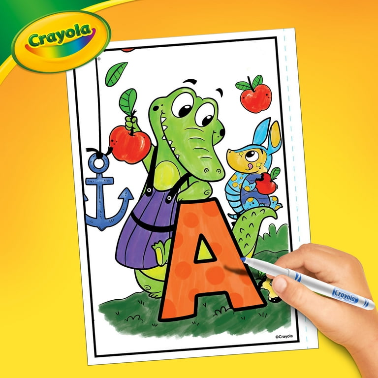 Crayola alpha pets coloring pages and stickers number alphabet coloring book gift pages